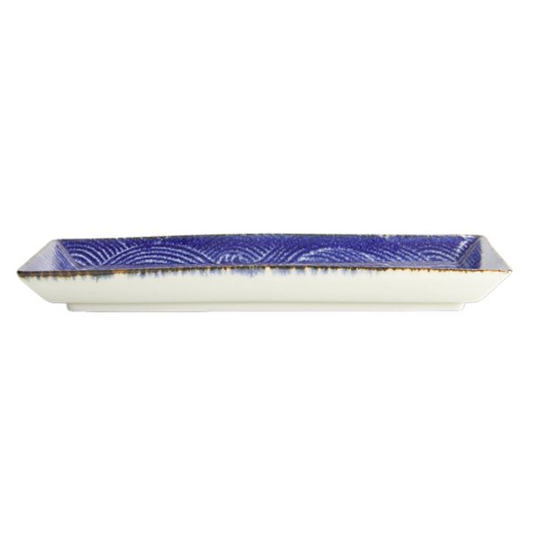 TDS, Teller, Seigaiha, Blau, 23x11.5cm, Art.-Nr. 14159