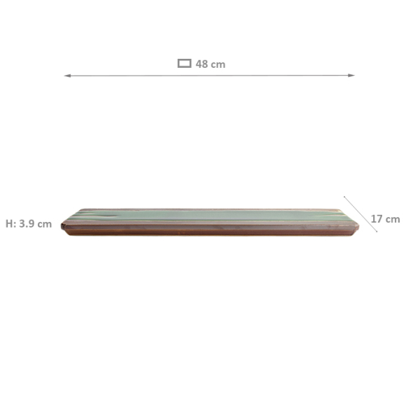 Serving Plate Mino Craft Green, Stoneware, 48 × 17 × 3.9 cm, Item No. 14326