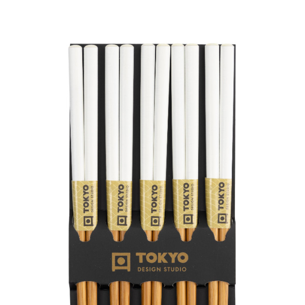 TDS, 5 Paar Essstäbchen, Bamboo weiß, Art.-Nr. 14458