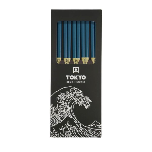 TDS, 5 Paar Essstäbchen, Bamboo Petrol, Art.-Nr. 14459