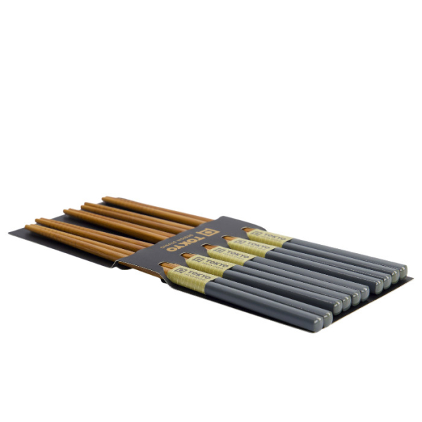 TDS, Chopstick Set, Bamboo Grey, 5 pair, Item No. 14463