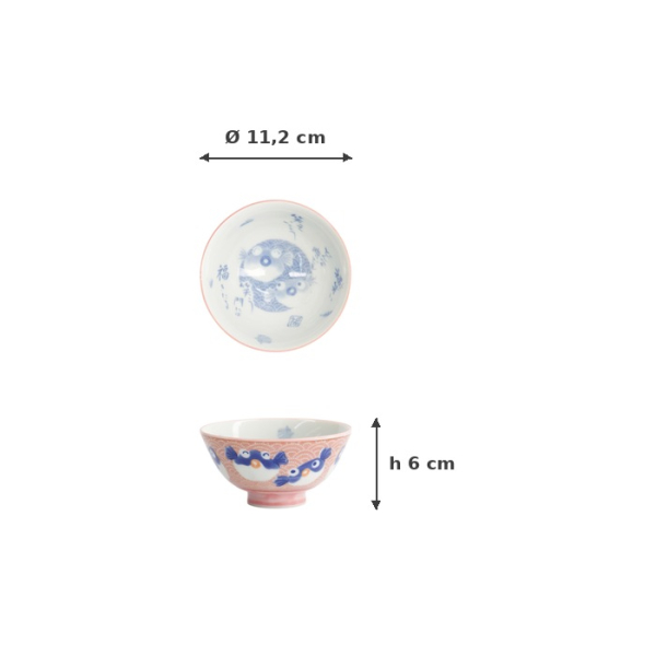 Bowl Kawaii Fisch Pink, Porcelain, 300 ml, Item No. 14971