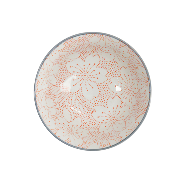 Tayo-Schale Mixed Bowls Sakura Rot/Grau, Porzellan, 500 ml, Art.-Nr. 15465