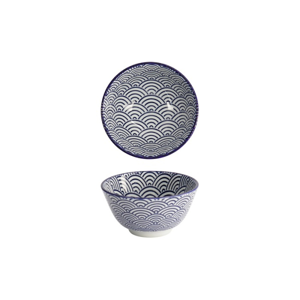 Rice Bowl Nippon Blue Waves, Porcelain, 300 ml
