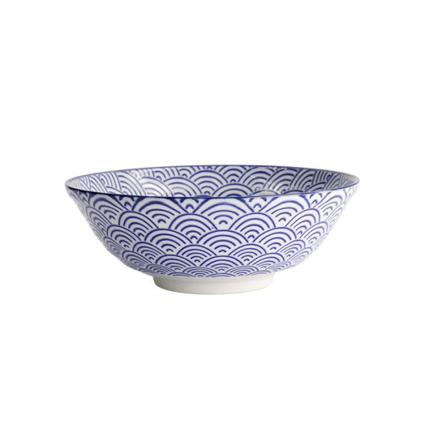 TDS, Ramen-Schale, Nippon Blue, Waves, Ø 21 x 7,8 cm 1000 ml - Art Nr. 16012