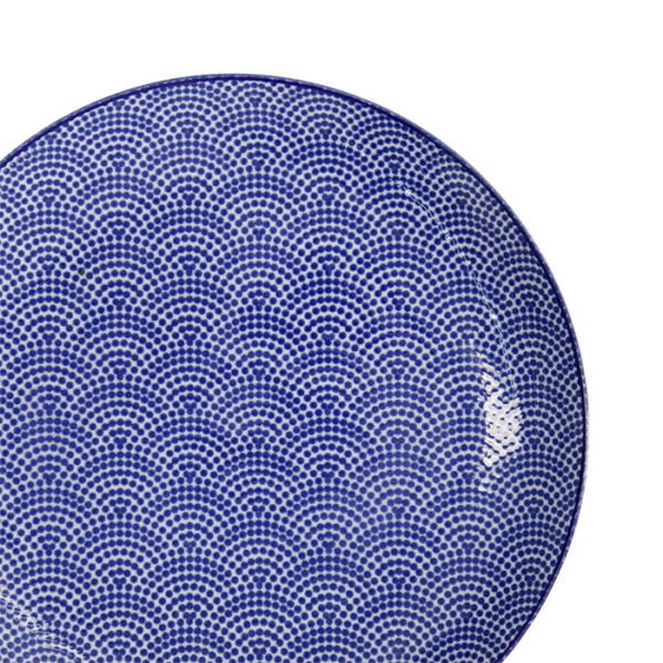 TDS, Plate, Nippon Blue, Dots, Ø 25.7 x 3 cm - Item No. 16025