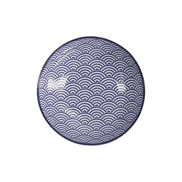 Pasta Plate Nippon Blue Waves, Porcelain, Ø 21 cm, Item No. 16027