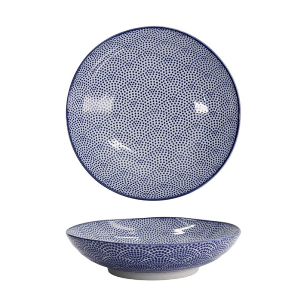 Pastateller Nippon Blue Dots, Porzellan, &Oslash; 21 cm