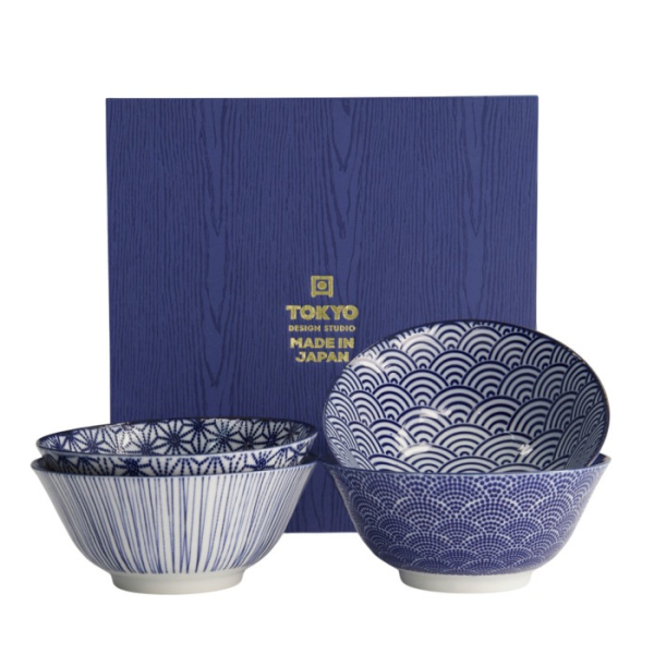 Tayo Bowl Set Nippon Blue, Porcelain, 500 ml