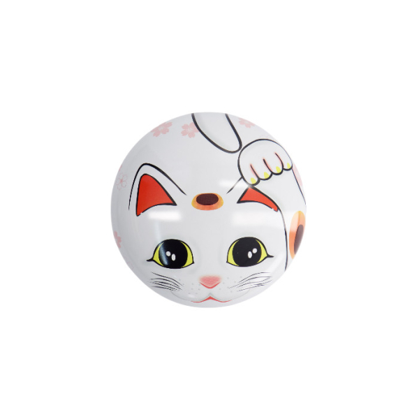 Tea Container Lucky Cat White, Stainless Steel, Ø 8.6 × 8.4 cm, 100 g, Item No. 16184