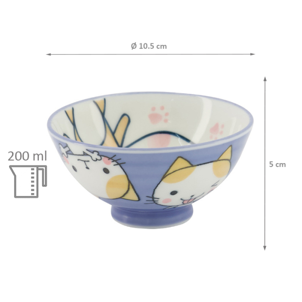 Kawaii Katze Neko Reis-Schale bei Tokyo Design Studio (Bild 5 von 5)