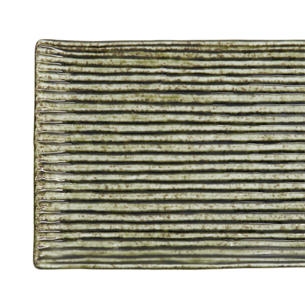 Sushi Plate Mino Craft Green, Porcelain, 23.8 × 15 cm, Item No. 16309
