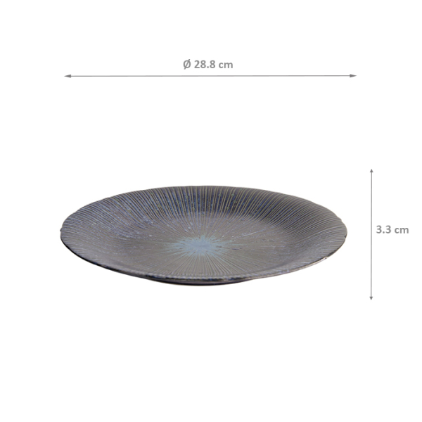 TDS, Plate, Sky Blue, Ø 28.8 x 3.3 cm, Item No. 16389