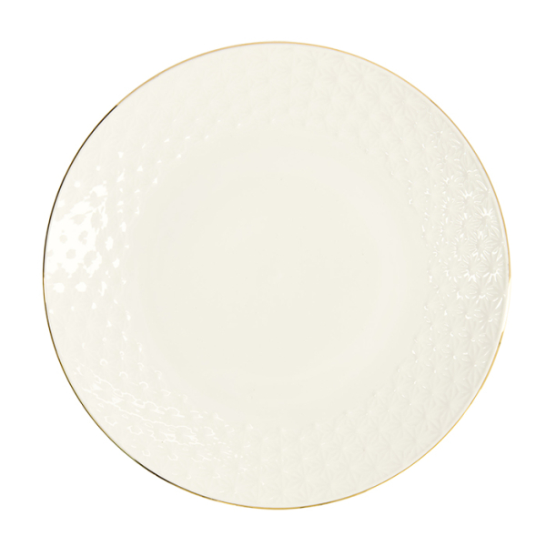TDS, Plate, Nippon White, Stars, Ø 25.5 x 2 cm - Item No. 16414