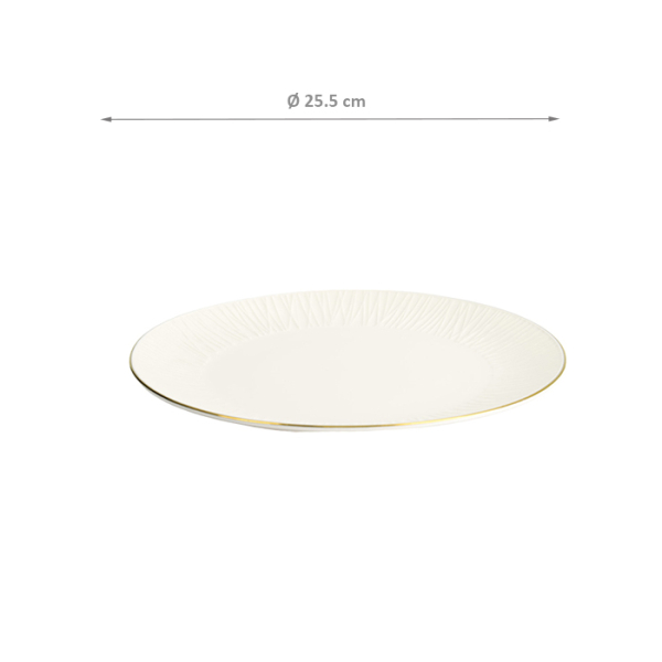 TDS, Teller, Nippon White, Lines, Ø 25,5 x 2 cm - Art Nr. 16415