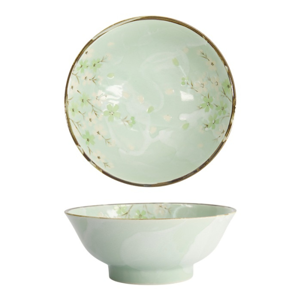 Noodle Bowl Green Cosmos, Stoneware, 1.3 L