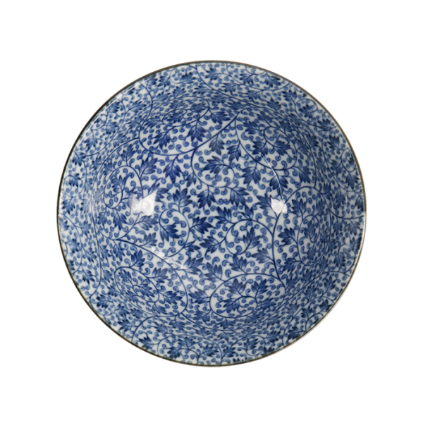 TDS, Bowl, Hana Blue Mixed Bowls, Ø 14.8 x 6.8 cm 550 ml, Karakusa - Item No. 16522