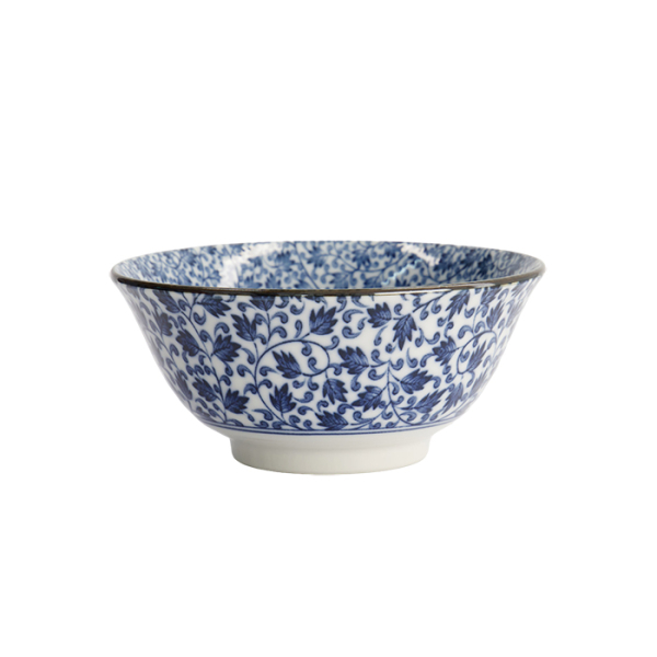 TDS, Bowl, Hana Blue Mixed Bowls, Ø 14.8 x 6.8 cm 550 ml, Karakusa - Item No. 16522