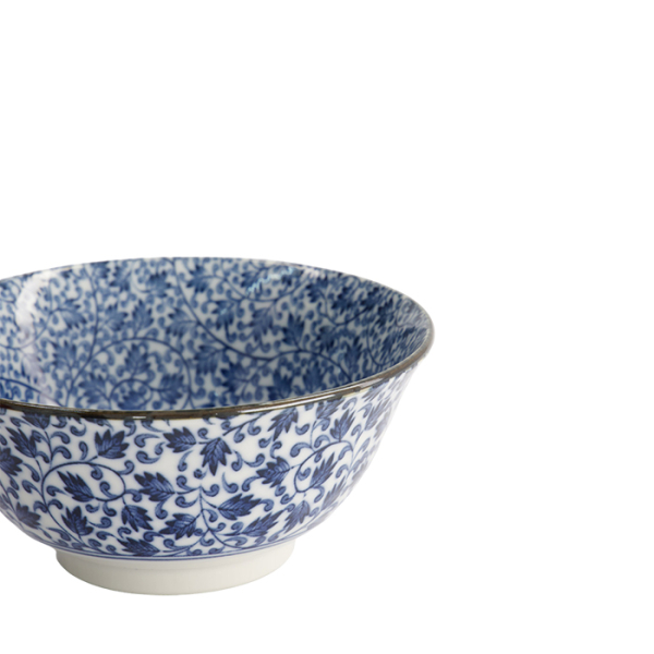 TDS, Bowl, Hana Blue Mixed Bowls, Ø 14.8 x 6.8 cm 550 ml, Karakusa - Item No. 16522