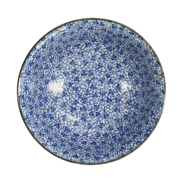 TDS, Ramen-Schale, Hana Blue Mixed Bowls, Ø 20,5 x 8 cm 1200 ml, Karakusa, Art Nr. 16539