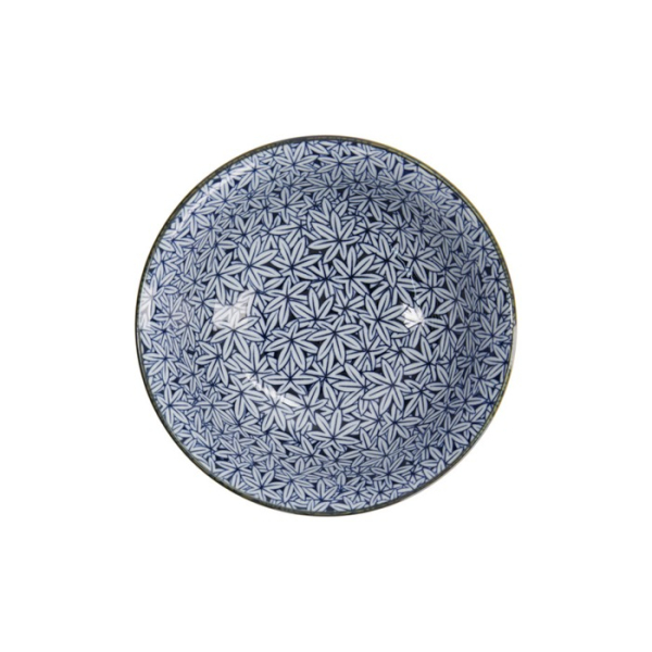Ramen Bowl Hana Blue Mixed Bowls Momiji Maple, Porcelain, 1.2 l, Item No. 16540