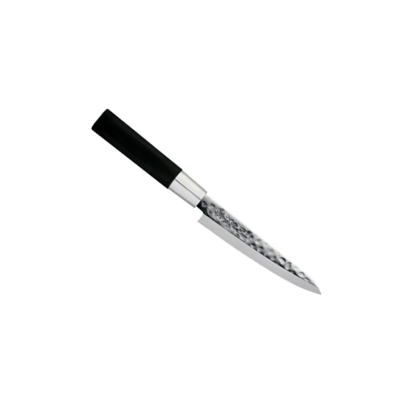 Petty Knife (small all-purpose knife) Sekiryu, Stainless steel, Hammered finish, blade 12 cm, handle in ABS plastic, Item No. 16605