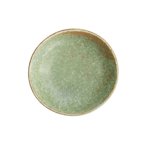 Oval Sauce Dish Vert Sauge Green, Stoneware, 8.3 × 2.3 cm, Item No. 16662