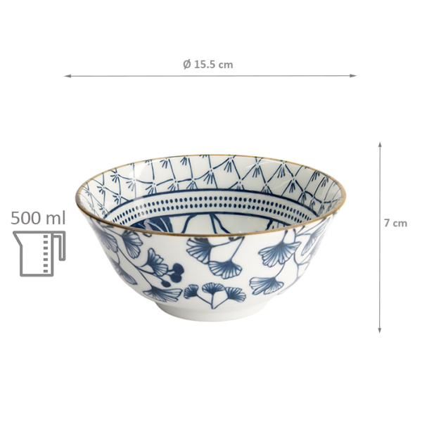 TDS, Bowl Set, 4-piece set, Flora Japonica, Ø 14.8 cm, Item No. 16705