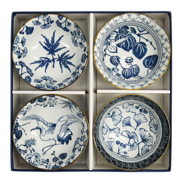 TDS, Bowl Set, 4-piece set, Flora Japonica, Ø 14.8 cm, Item No. 16705