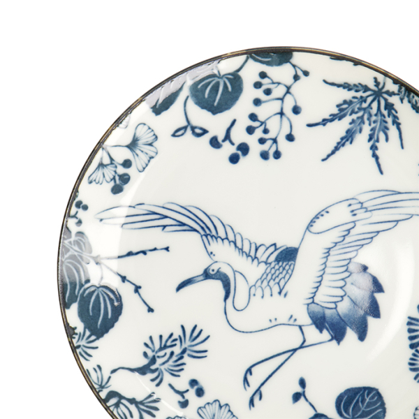 TDS, Teller, Flora Japonica, Crane, Ø 16 x 2 cm - Art Nr: 16849