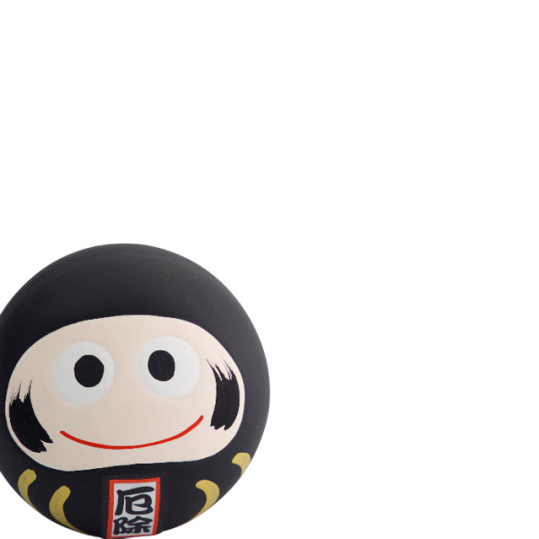 TDS, Glücksbringer / Lucky Charm Daruma, Dekoration, Schwarz, Ø 6x6x6cm - Art Nr: 16916