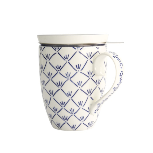 Mug Flora Japonica Maple Blue in a gift box, Porcelain, 380 ml, Item No. 16977