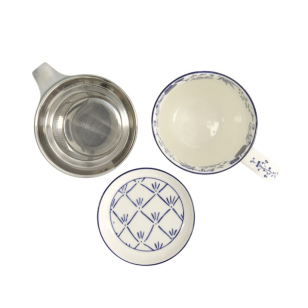 Mug Flora Japonica Maple Blue in a gift box, Porcelain, 380 ml, Item No. 16977