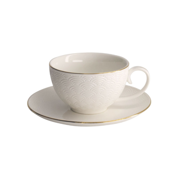 Nippon White 4 Tassen Set mit Untertassen bei Tokyo Design Studio (Bild 3 von 14)