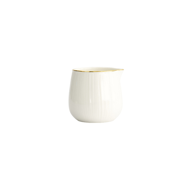 TDS, Milk Jar, Nippon White, Lines, 5.5 x 5.7 cm 100 ml - Item No. 16986