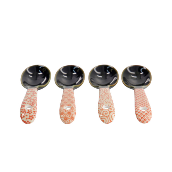 TDS, 4 Spoons, 15 cm, Red, Item No. 17105