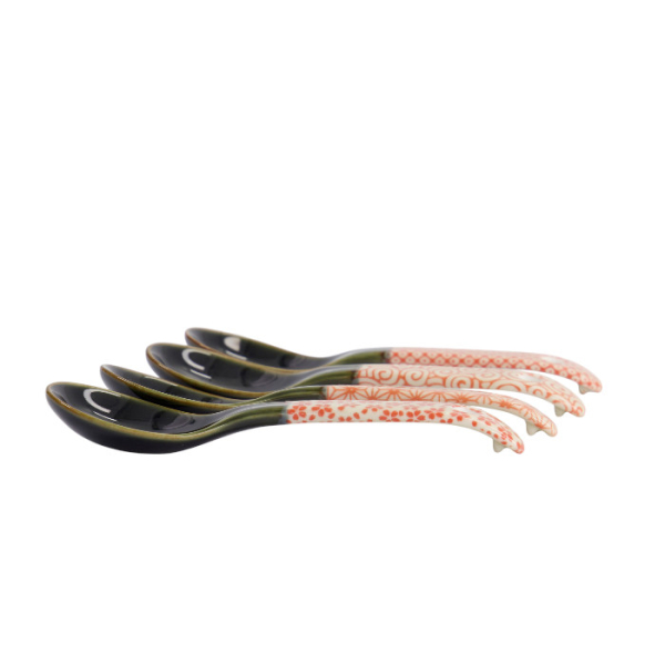 TDS, 4 Spoons, 15 cm, Red, Item No. 17105