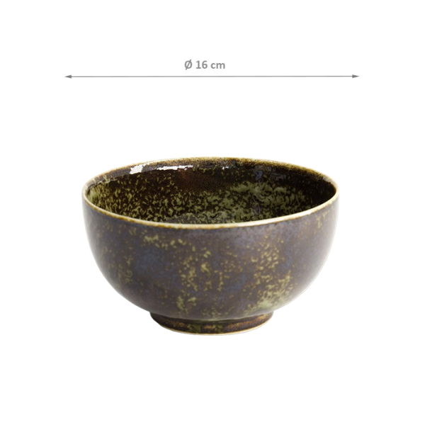 Rice Bowl Shinryoku Green, Stoneware, 1 l, Item No. 17398