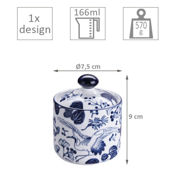 TDS, Milk Jug and Sugar Bowl set, Flora Japonica, Item No. 17454