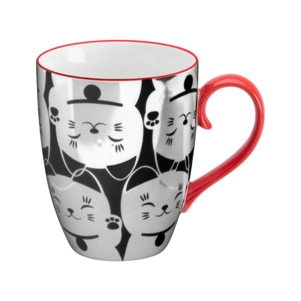 Weiße Katze Kawaii Glückliche Katze (Lucky Cat) Tasse in Geschenkbox bei Tokyo Design Studio (Bild 2 von 3)