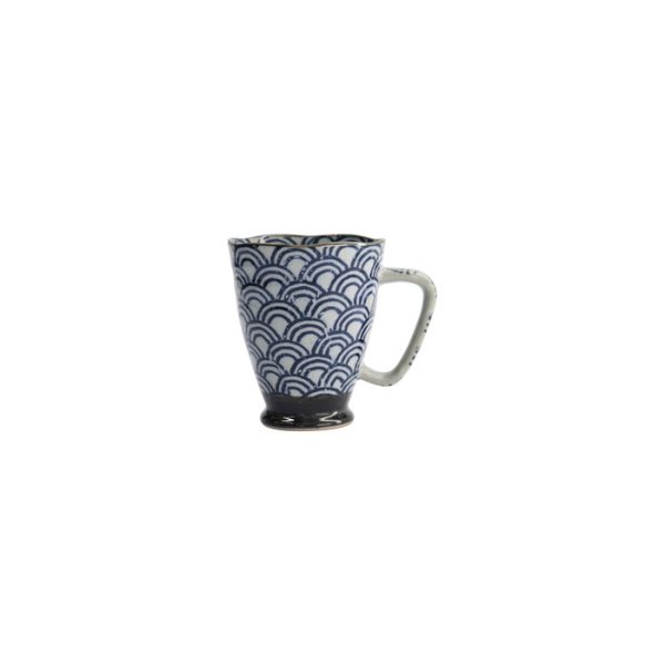 Tasse Wave Blau/Grau, Steinzeug, 400 ml, Art.-Nr. 17722