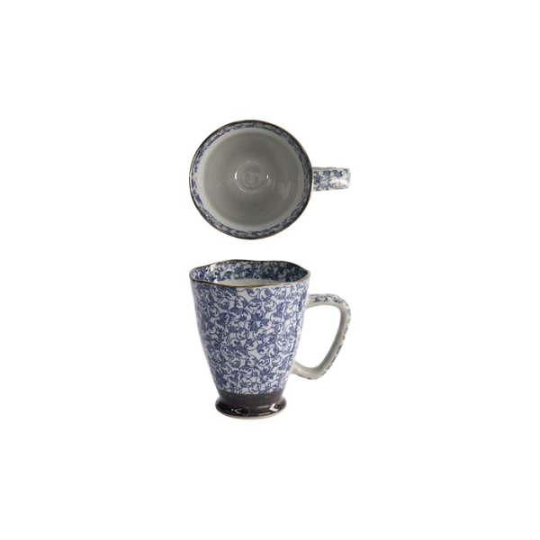 Mug Fan Blue, Grey, Stoneware, 400 ml