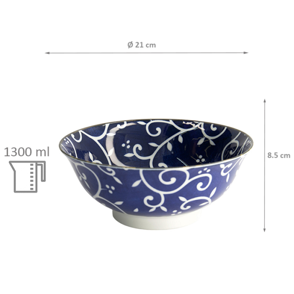 Ramenschale Tokyo Blue Mixed Bowls Karakusa, Porzellan, 1,3 L, Art.-Nr. 17754