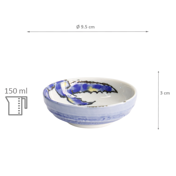 TDS, Sauce Bowl, Seafood, Ø 9.5 x 3 cm 150 ml, Crab, Blue - Item No. 17771