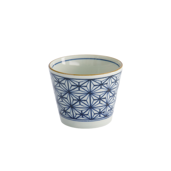 TDS, Straight Cup, Japan Kosome, Ø 8.3 x 6.5 cm 180 ml, Blue/White, Item No. 17837