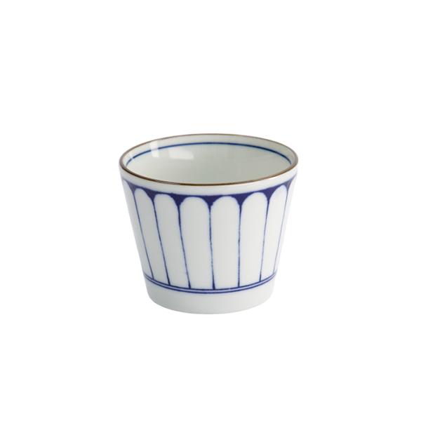 TDS, Straight Cup, Japan Kikuwari, Ø 8.3 x 6.5 cm 180 ml, Blue/White, Item No. 17839