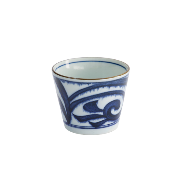 TDS, Gerade Becher, Japan Aisomon, Ø 8,3 x 6,5 cm 180 ml, Blau/Weiß, Art.-Nr. 17842