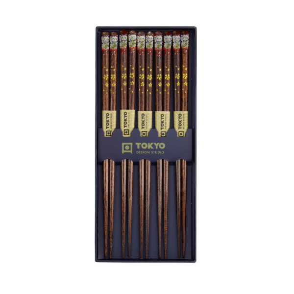 TDS, Chopstick Set, Kawaii, 5 pair, 22,5 cm, Item No. 17863