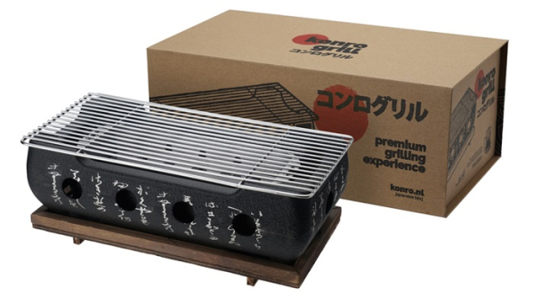 Konro Grill large+Rect Wooden Base at Tokyo Design Studio (picture 1 of 4)