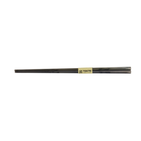 TDS, Chopsticks, Stainless Steel, Black, 1 pair, 23 cm, Item No. 17924